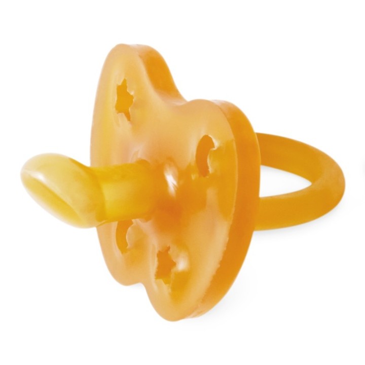 Tétines (lolettes) hygièniqes pour bébés 100% caoutchouc naturel - "Star & moon pacifier" Orthodontique, 0 à 3 mois - Hevea