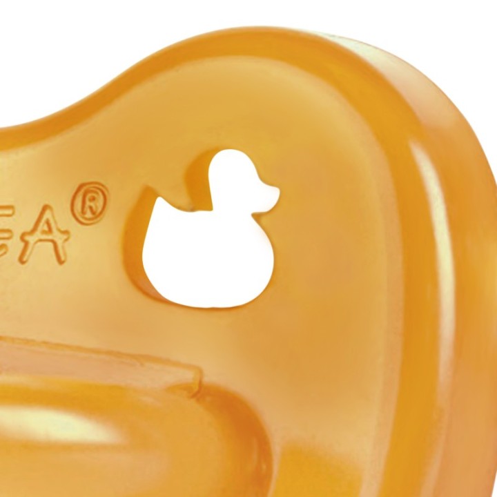 Ciucci per bambini 100% gomma naturale - "Duck Pacifier" Simmetrico, da 0 a 3 mesi - Hevea