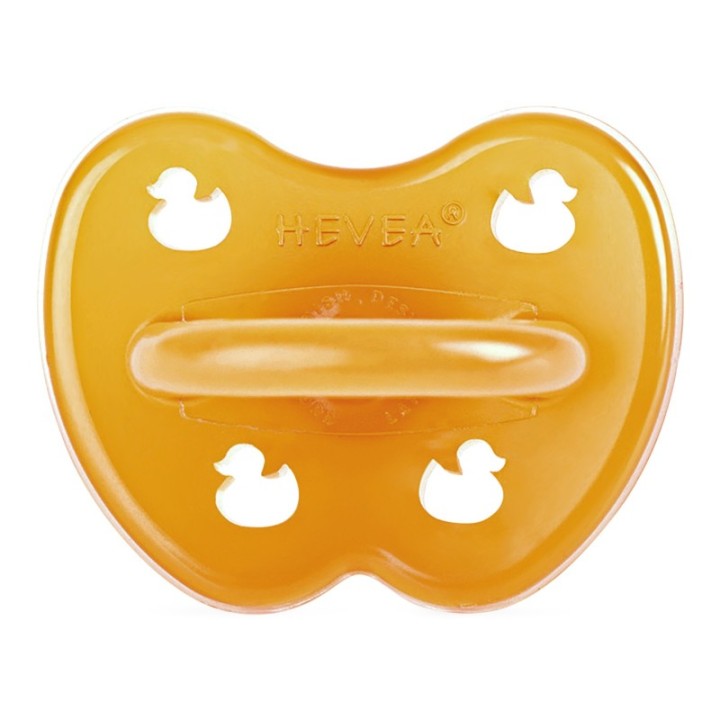 Tétines (lolettes) hygièniqes pour bébés 100% caoutchouc naturel - "Duck Pacifier" Symètrique, 3 à 36 mois - Hevea