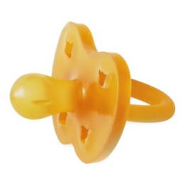 Ciucci per bambini 100% gomma naturale - "Crown pacifier" arrotondato, da 0 a 3 mesi - Hevea