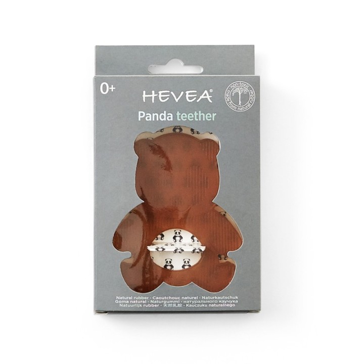Giocattolo lenitivo per denti e gengive, in gomma naturale, Panda - Hevea