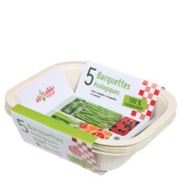 Barquettes compostables en cellulose, petit format - 5pces - Ah'Table
