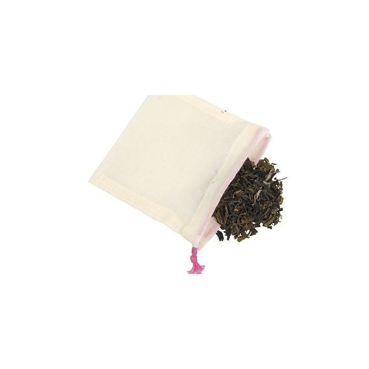 Sachets de thé réutilisable en coton BIO - 5 pces - Ah'table !