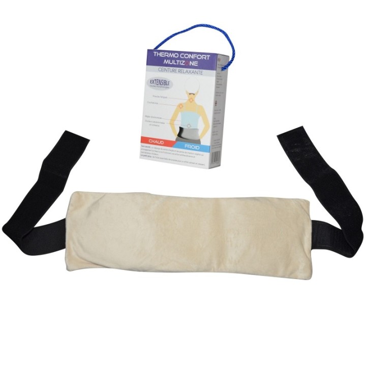 Ceinture relaxant (Chaud ou froid) aux perles d'argiles et charbon végétal - Thermo Comfort