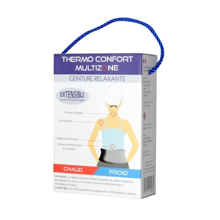 Ceinture relaxant (Chaud ou froid) aux perles d'argiles et charbon végétal - Thermo Comfort