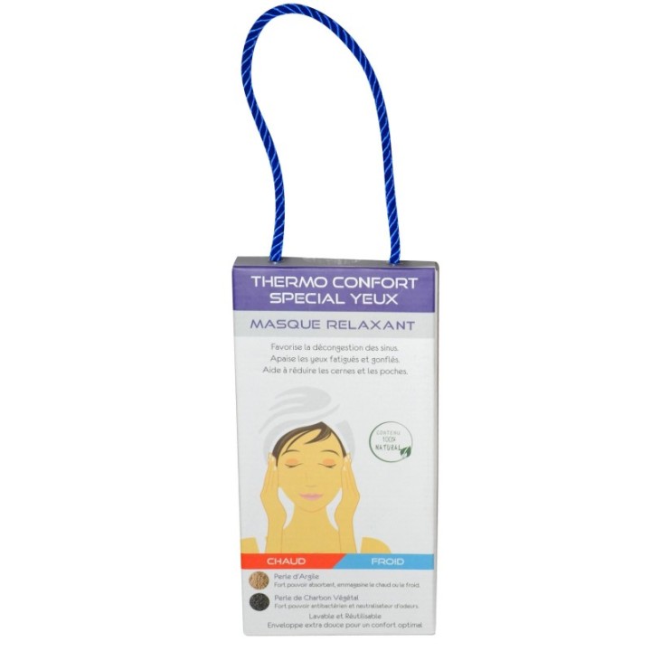 Masque relaxant (Chaud ou froid) aux perles d'argiles et charbon végétal - Thermo Comfort