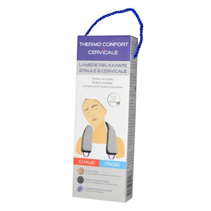 Cordino rilassante  (calda o fredda) con perline di argilla e carbone vegetale - Thermo Comfort