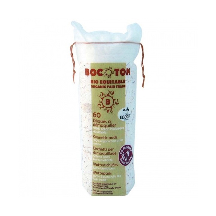 60 Wattepads - 100% Baumwolle Bio Fair trade - Bocoton