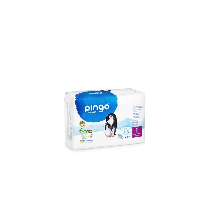 Schweizer Eco-Windeln - Newborn (2-5kg), 1x 27Stk  - Pingo