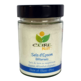 Sel d’Epsom (Sulfate de Magnésium, qualité alimentaire) - 275g (verre) ou 550g (Recharge) - Curenat