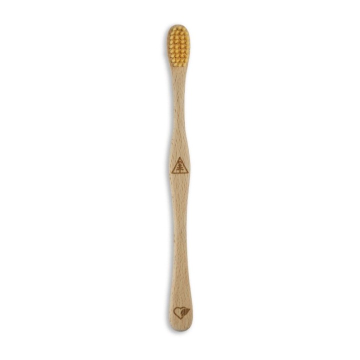 Holzzahnbürsten von FSC-zertifiziertem Schweizer Buchenholz, "Nadelbaum" Medium-Soft- 1 Stk - Liebwerk