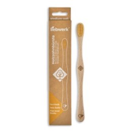 Spazzolino da denti in legno di faggio svizzero, "Latifoglie" Medium-Soft - 1 pezzo - Liebwerk