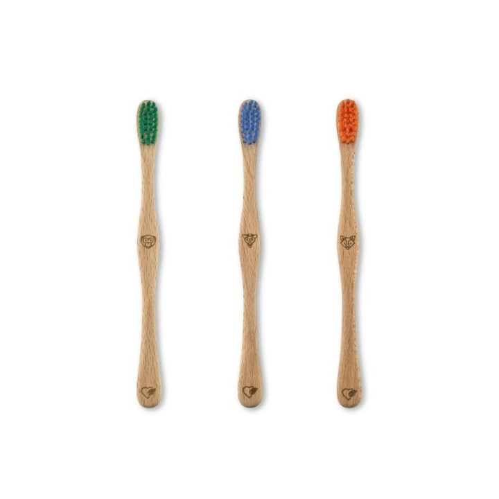 Brosse à dents KIDS (Enfants) en hêtre Suisse, Renard rouge, Soft - 1pce - Liebwerk