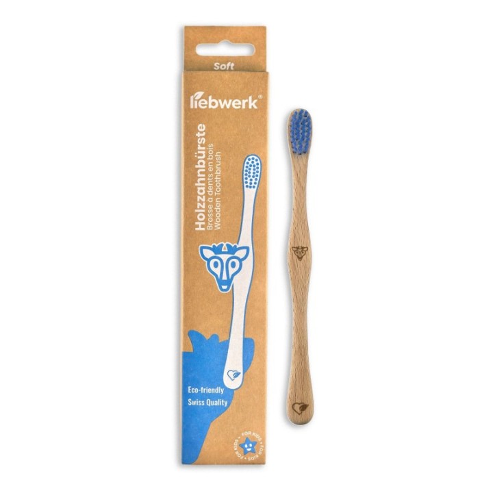 Spazzolino da denti in legno di faggio svizzero, "Conifera" Medium-Soft - 1 pezzo - Liebwerk