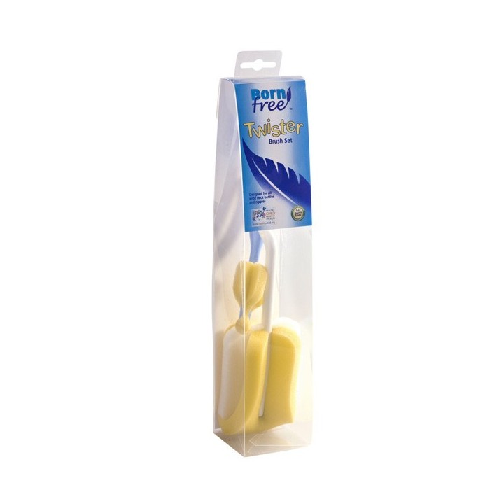 Brosse goupillon "twister" - 2 brosses (1 grande et 1 petite) - Born Free