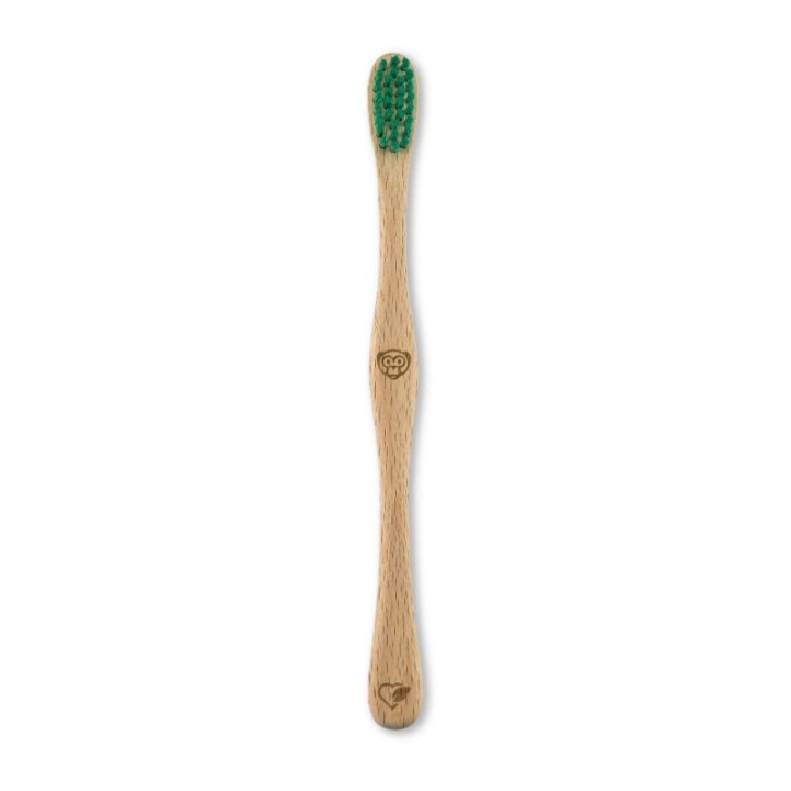 Holzzahnbürsten von FSC-zertifiziertem Schweizer Buchenholz, "Nadelbaum" Medium-Soft- 1 Stk - Liebwerk