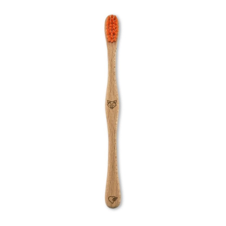 Brosse à dents KIDS (Enfants) en hêtre Suisse, Renard rouge, Soft - 1pce - Liebwerk