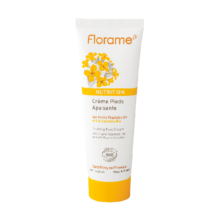 Beruhigende Bio-Fußcreme mit Camelina - 75ml - Florame