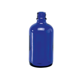 Bottiglie di vetro blu (senza tappo, opzionale) - 1x 100ml