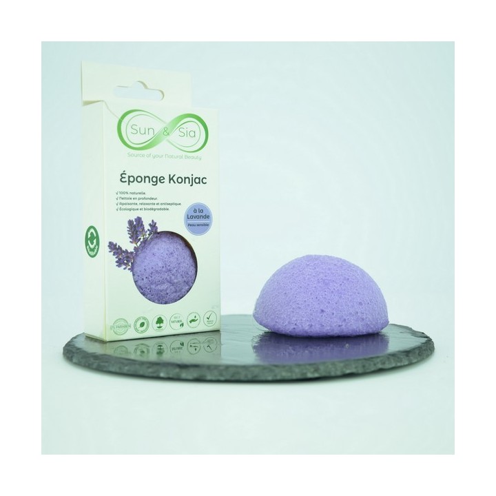 Naturschwamm in Konjac - Lavendel - Sun & Sia