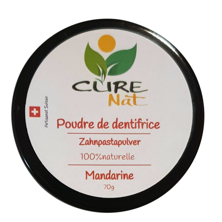 Natürliches Zahnpastapulver - Mandarinen - 70g - Curenat