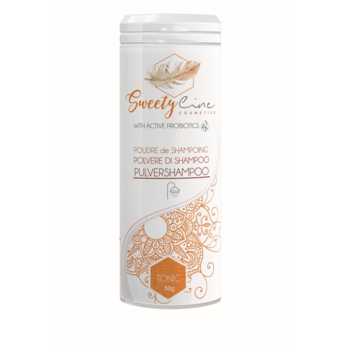 Poudre de shampoing tonique, enrichie en probiotiques, 100% naturelle - 50g - Sweety Cosmetics