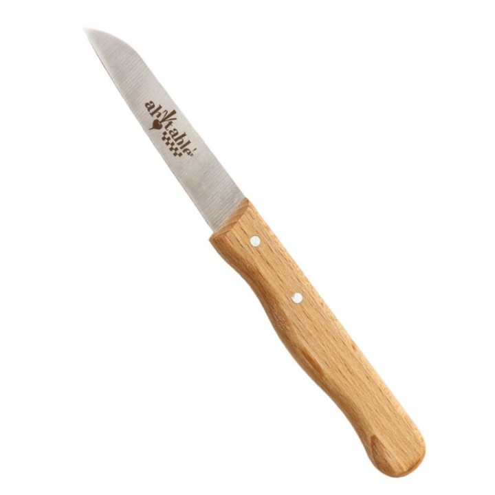 Coltellino per verdure in legno di faggio e acciaio inox - 1 pezzo - Ah! Table