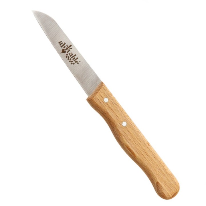 Kleines Gemüsemesser aus Buchenholz und rostfreiem Stahl - 1 Stck - Ah! Table