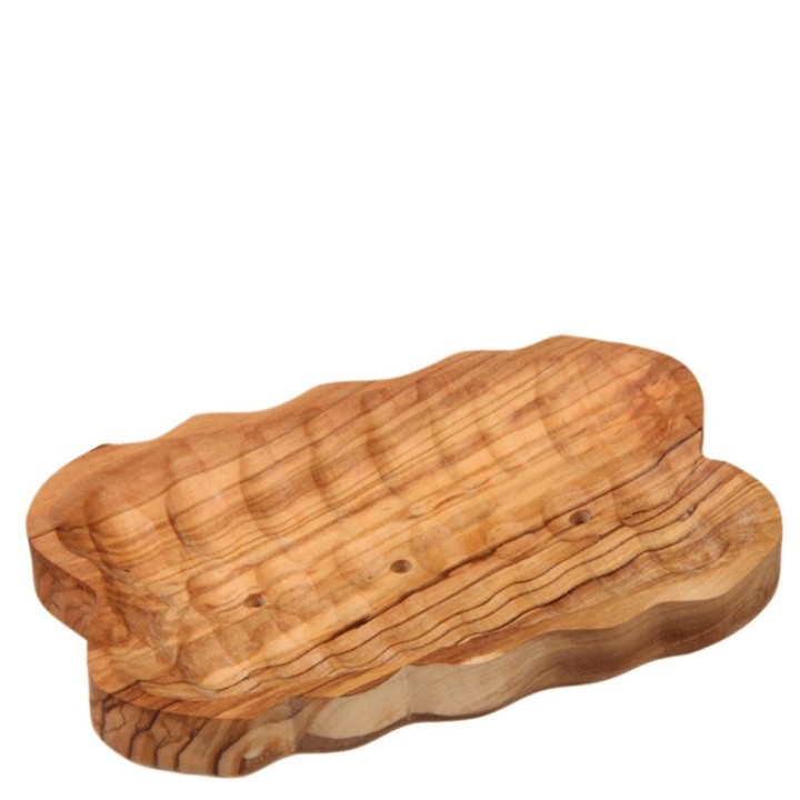 Rechteckige Seifenschale aus Olivenholz - 12,5 x 8,5cm - Anaé