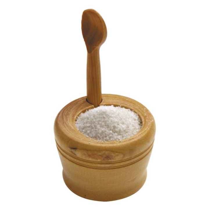 Salzhand (Salztopf, französischer Buchsbaum) mit Löffel - 6cm - Ah! Table
