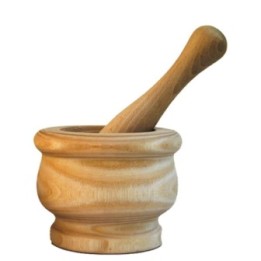 Petit mortier en frêne avec son pilon - 10cm de diamètre - Ah! Table