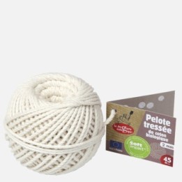 Pelote de ficelle tressée en coton biologiques de 2mm - 45m - La Droguerie Écologique