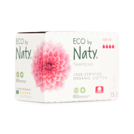 Hygienische Tampons Super Plus (ohne Applikator) - 15St. - Naty