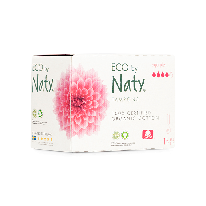 Hygienische Tampons Super Plus (ohne Applikator) - 15St. - Naty