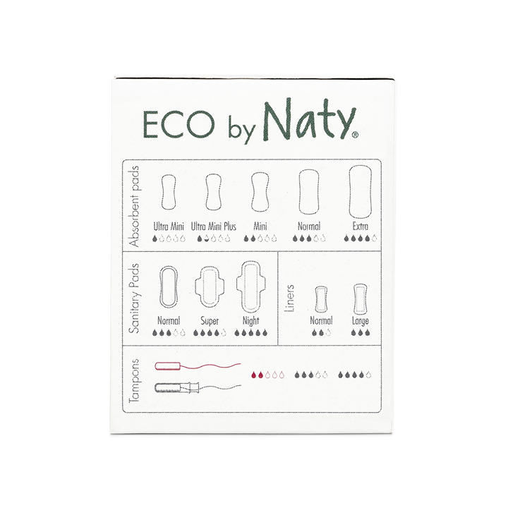 Tampons hygiéniques Regular (sans applicateur) - 18 pces - Naty