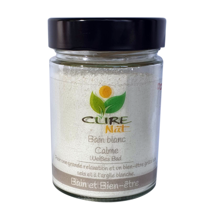 Mélange de bain, Calme (à l'argile blanche) - 275g (verre) ou 550g (recharge) - Curenat