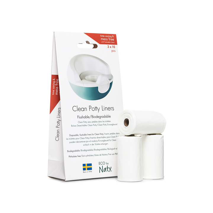 Clean Potty, Sac de rechange biodégradable pour le pot bébé - 3x10 pces - Naty