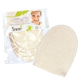 Mini guanti lavabili per la rimozione del trucco in cotone organico - 4pces - Anaé