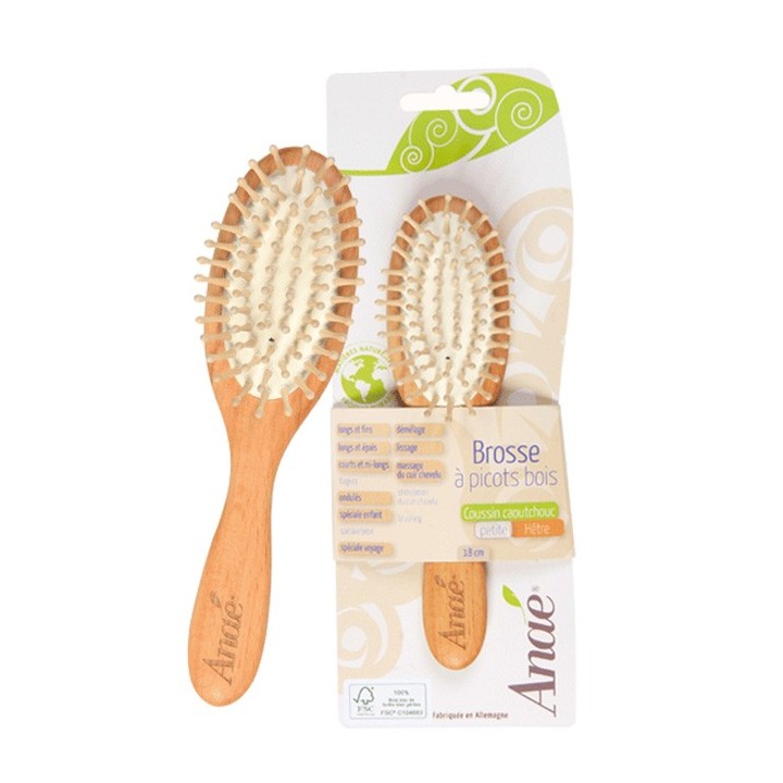 spazzola per capelli con spighe, legno di faggio FSC - 18cm - Anaé