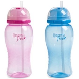 Glas mit Stroh (Babyfeldflasche), - 440ml - Born Free