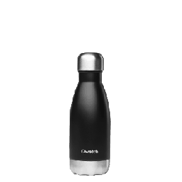 Doppelwandige isolierte Edelstahlflasche, Originale Schwarz - 260ml - Qwetch