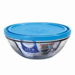 Runde Salatschüssel aus gehärtetem Glas mit Deckel - 23cm - Duralex