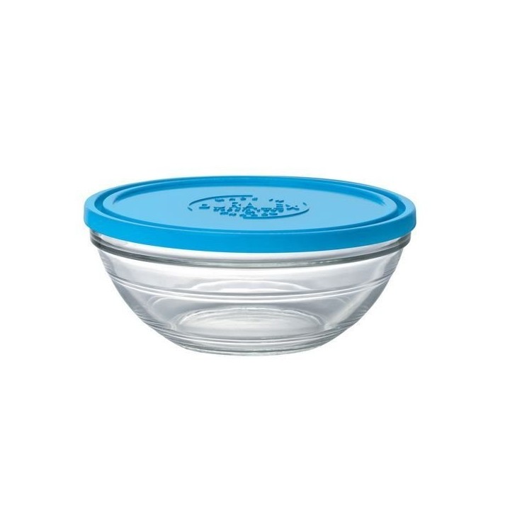 Runde Salatschüssel aus gehärtetem Glas mit Deckel - 17cm - Duralex