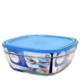 Salatschüssel aus gehärtetem Glas mit Deckel - 23cm - Duralex
