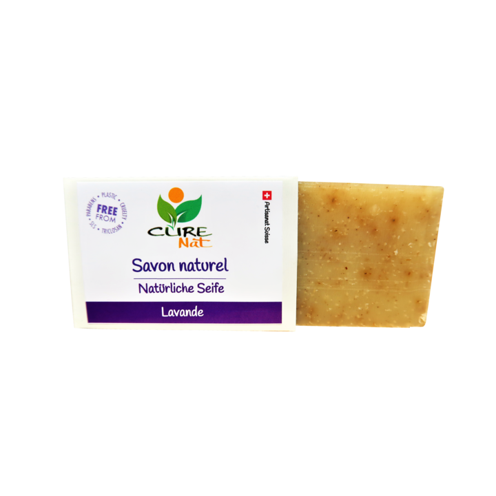 Schweizer Naturhandwerkliche Seife, Lavendel - 95g - Curenat