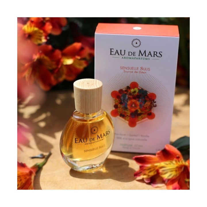 Eau de parfum, Sensuelle Sulis à l'eau de source et aux huiles essentielles, Vegan & à 98% naturel - 30ml - Aimée de Mars