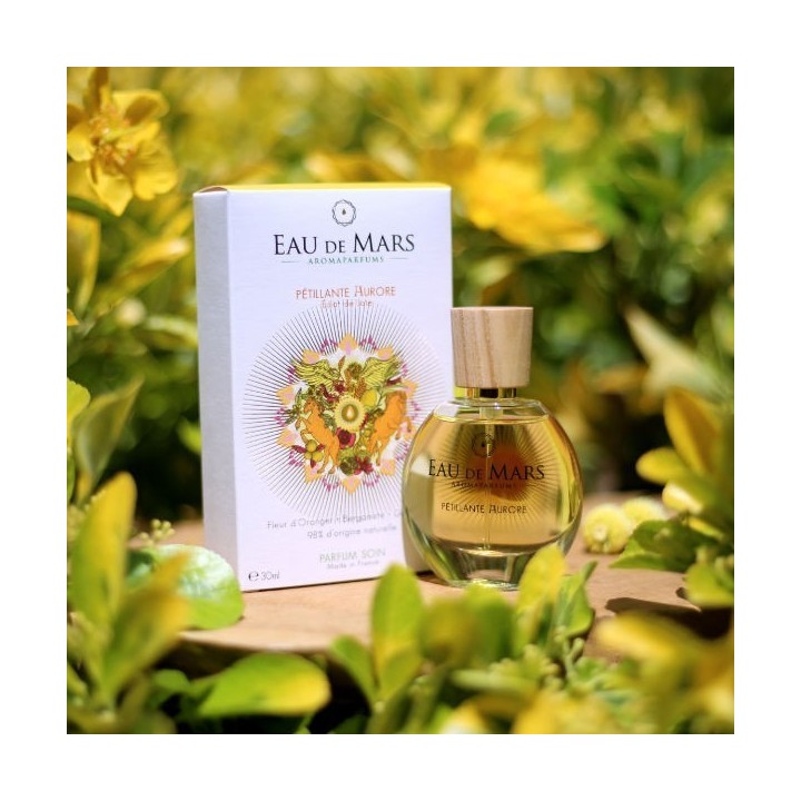 Eau de parfum, "Pétillante Aurore" con acqua di sorgente e oli essenziali, Vegan e 98% naturale - 30ml - Aimée de Mars