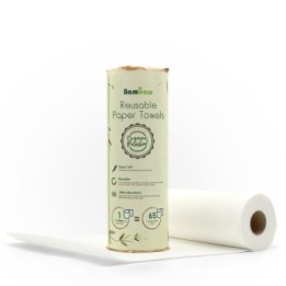 Essui-tout réutilisable, lavable en bambou - 1 rouleau ( 65 rouleaux) - Bambaw