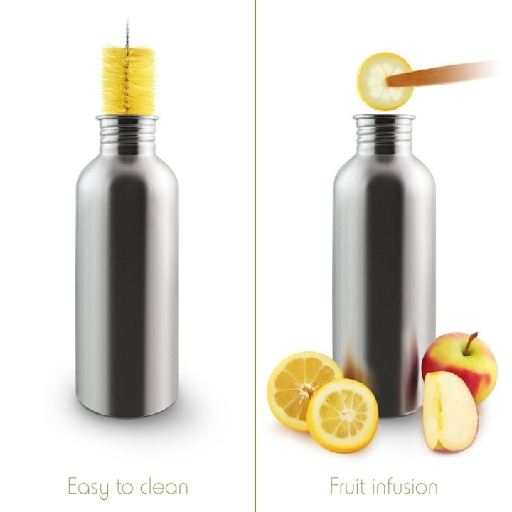 Bottiglia in acciaio inox con tappo in bambù - MOD - Bambaw