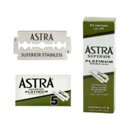 Lama da rasoio in acciaio inossidabile Astra "Superior Platinium" per rasoio di sicurezza - 5 lame